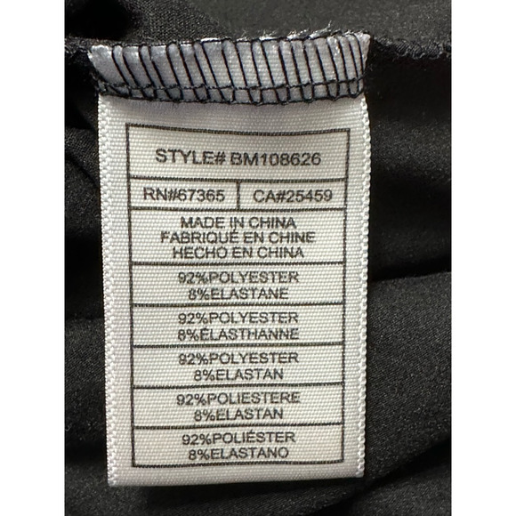 BB Dakota Womens Slip Dress Black Stretch Mini V Neck Chain Strap Sexy M New - Picture 8 of 8